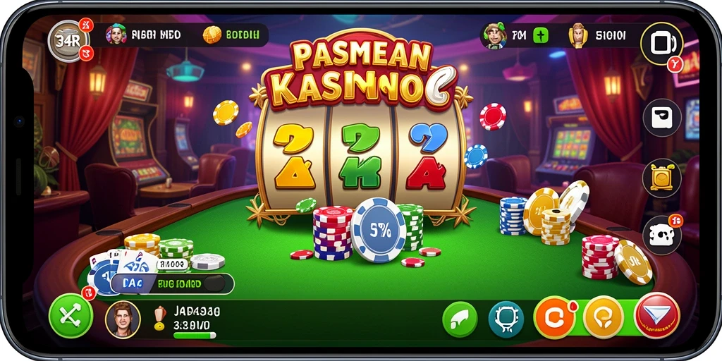 Tampilan gameplay seru dalam aplikasi Kasino 34R.