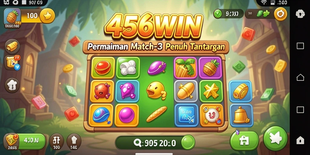 Tangkapan layar menampilkan gameplay seru 456WIN Match-3.