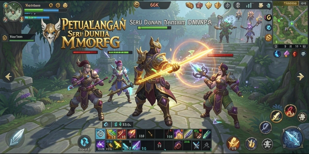 Screenshot gameplay 66K memperlihatkan aksi pertarungan yang mendebarkan.