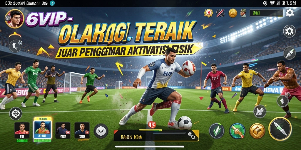 Tampilan gameplay yang mendebarkan di 6SVIP dengan berbagai aktivitas olahraga.