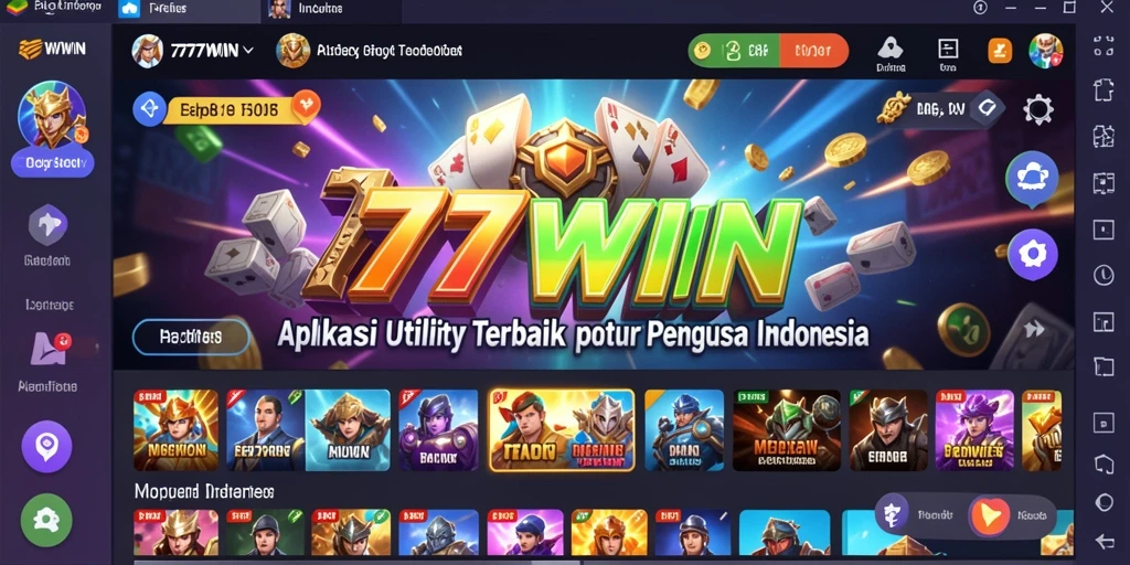 Tampilan antarmuka aplikasi 777WIN yang user-friendly.