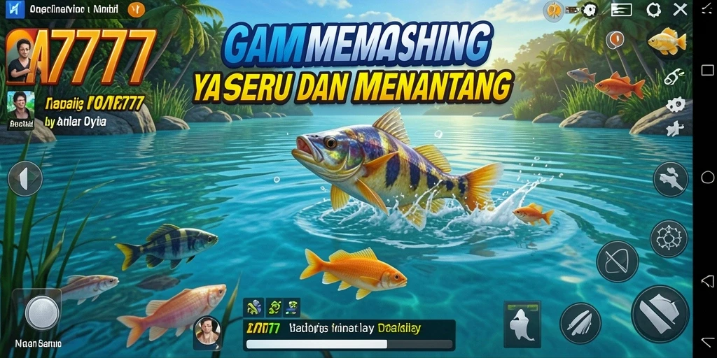 Tampilan gameplay A7777 yang menampilkan aksi memancing seru.