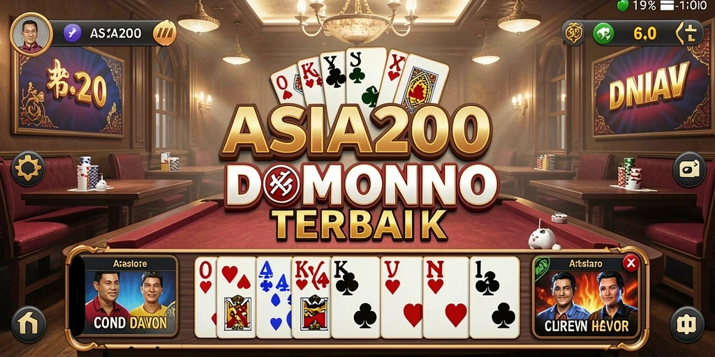 Tampilan gameplay ASIA200 menampilkan berbagai aksi seru permainan Domino.