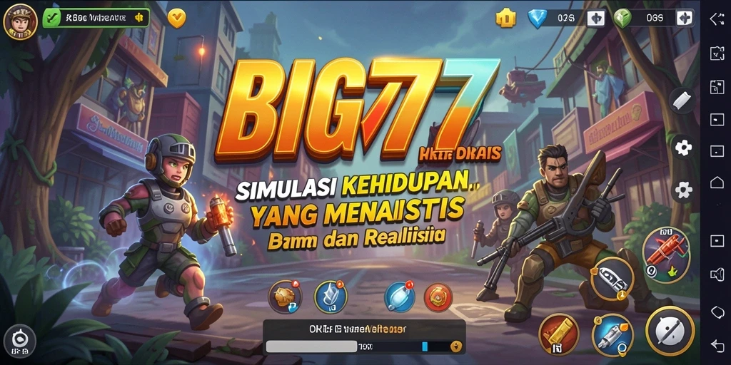 Tampilan gameplay simulation yang menarik dan detail.