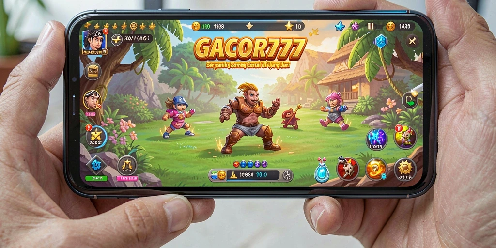 Tampilan gameplay GACOR777 yang seru dan penuh warna.