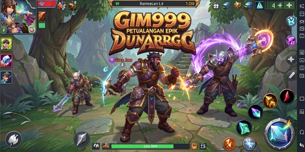 Tampilan gameplay ARPG yang menakjubkan dalam GIM999.