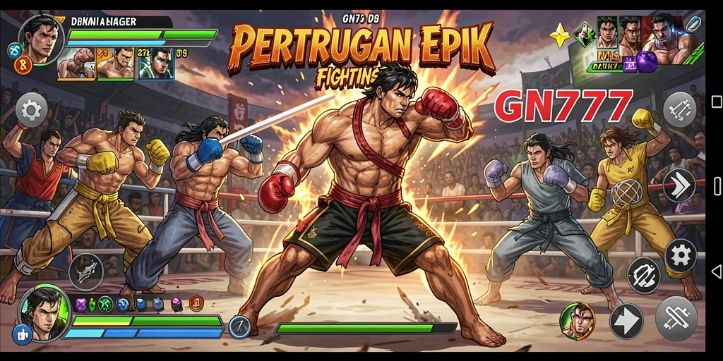 Tampilan gameplay GN777 yang memukau dalam pertempuran Fighting.