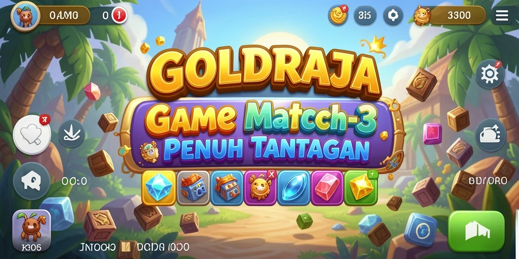 Tampilan gameplay GOLDRAJA yang menantang dan mengasyikkan.