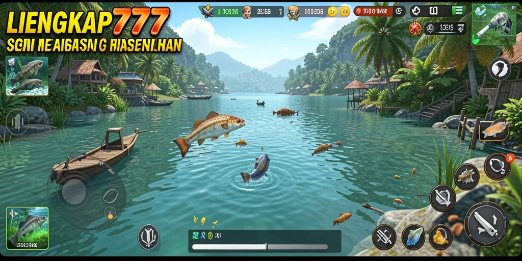 Gameplay seru memancing di LENGKAP777 dengan grafik menawan.