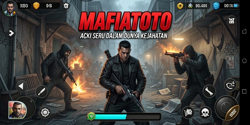 Screenshot gameplay MAFIATOTO dengan aksi mendebarkan dari karakter utama.