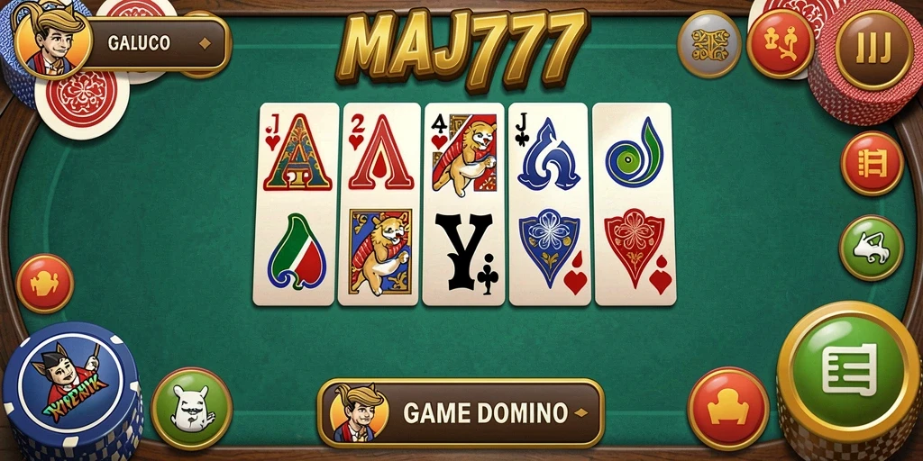 Tampilan gameplay seru di permainan Domino MAJ777.