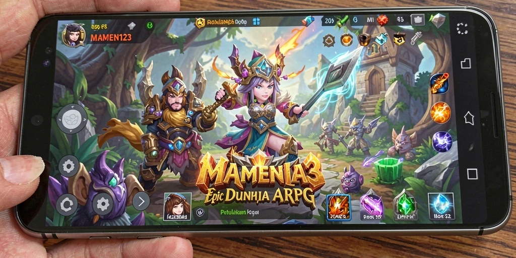 Tampilan seru dari gameplay MAMEN123 yang epik.