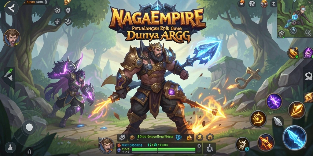 Tampilan gameplay epik dalam NAGAEMPIRE dengan aksi pertarungan yang mendebarkan.