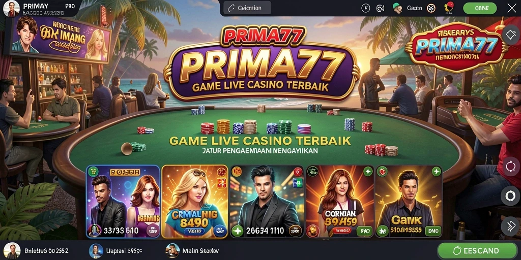 Tampilan gameplay Live Casino yang menarik dan interaktif.