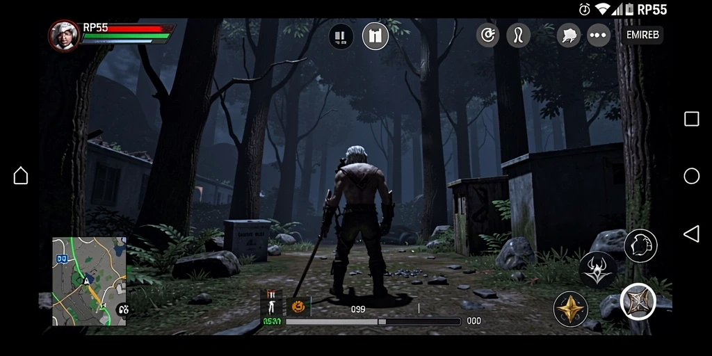 Screenshot menampilkan suasana mencekam dari gameplay RP55.