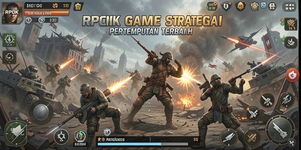 Tampilan gameplay RPOK yang menarik dalam strategi pertempuran.