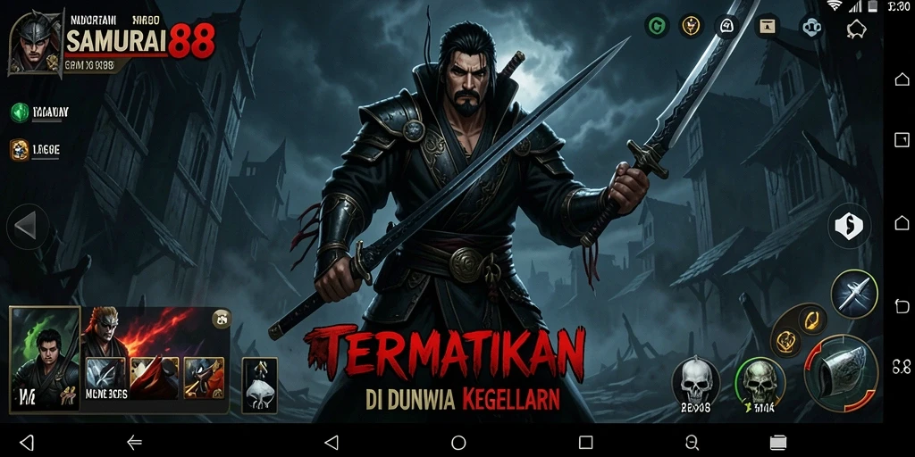 Tampilan gameplay menegangkan dari SAMURAI88 yang menggugah adrenalin.