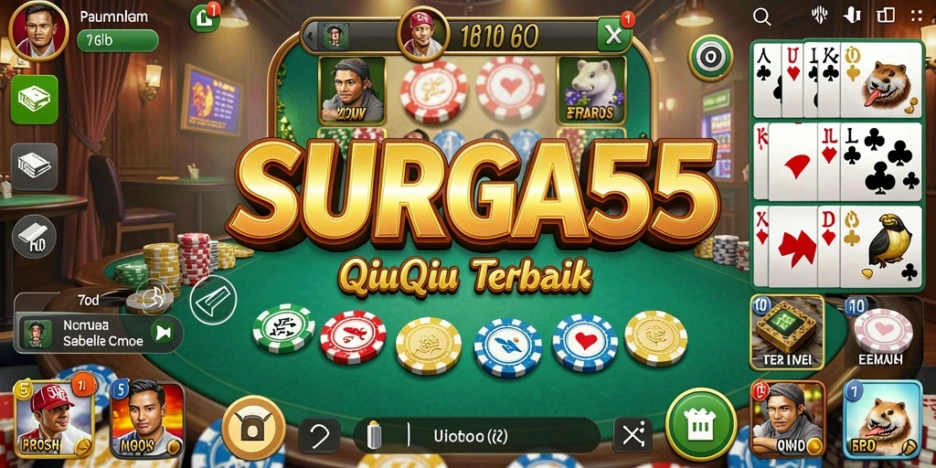 Tampilan menarik dari gameplay SURGA55 QiuQiu.