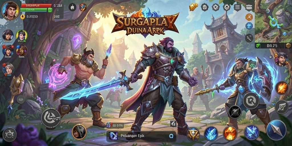 Tampilan aksi seru dalam gameplay SURGAPLAY yang menegangkan.
