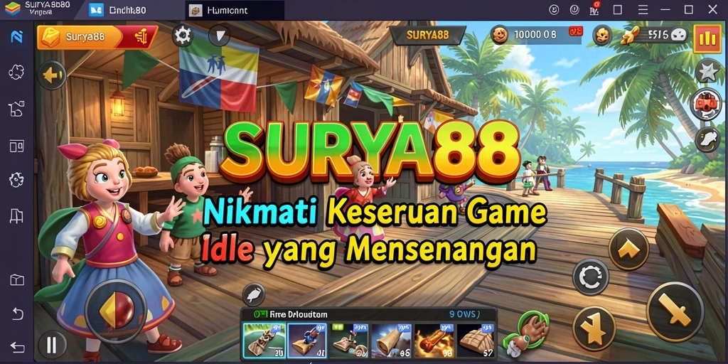Tampilan gameplay yang menarik dari SURYA88 dengan elemen Idle.