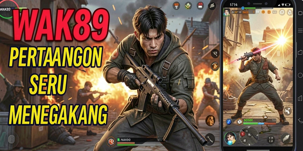 Tampilan gameplay <strong>WAK89</strong> yang menegangkan di arena pertarungan.