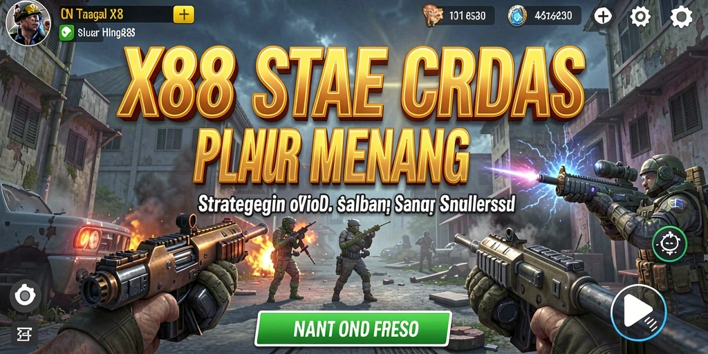 Tampilan gameplay X88 yang intens dan strategis.