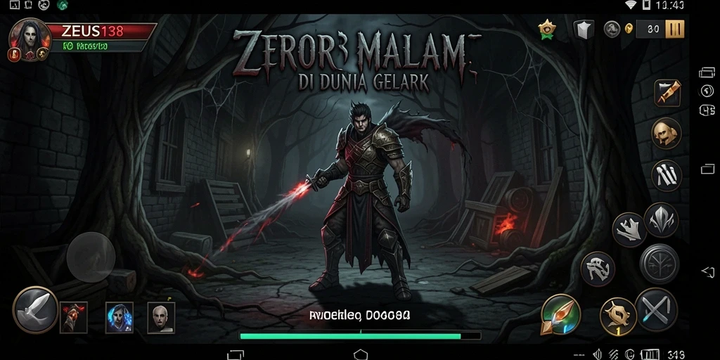 Screenshot menampilkan suasana menyeramkan dari gameplay ZEUS138.