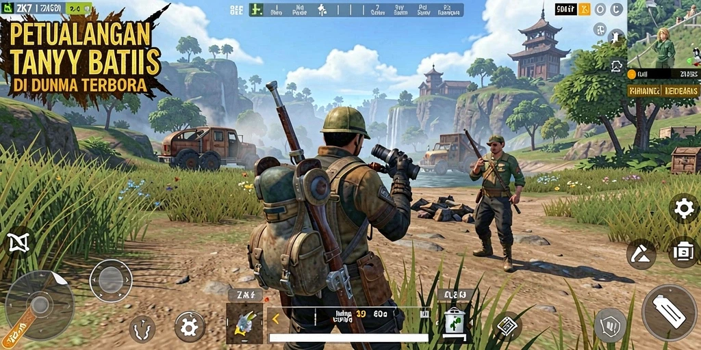Tampilan gameplay ZK7 dengan dunia terbuka yang luas dan penuh petualangan.